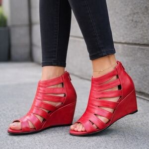 AEROSOLES NEW Southern Lights Y2K Revival Caged Wedge Comfort Sandal 7M